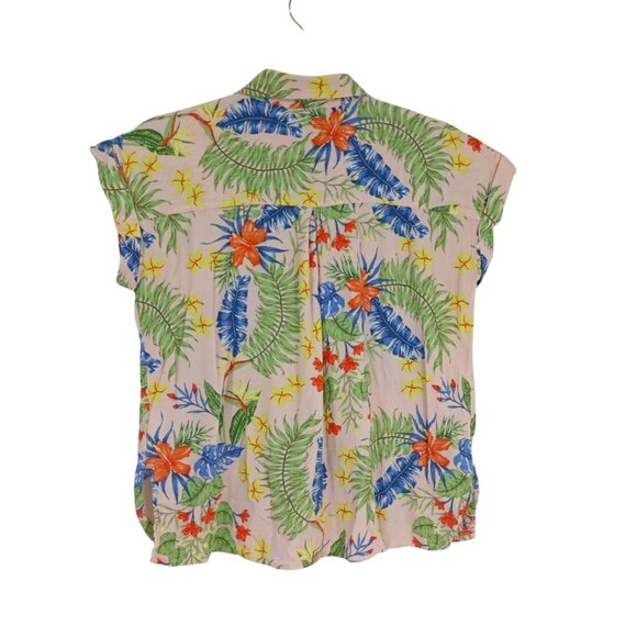 Style & Co Shirt Size M Womens Tropical Floral Button-Up - Picture 8 of 10
